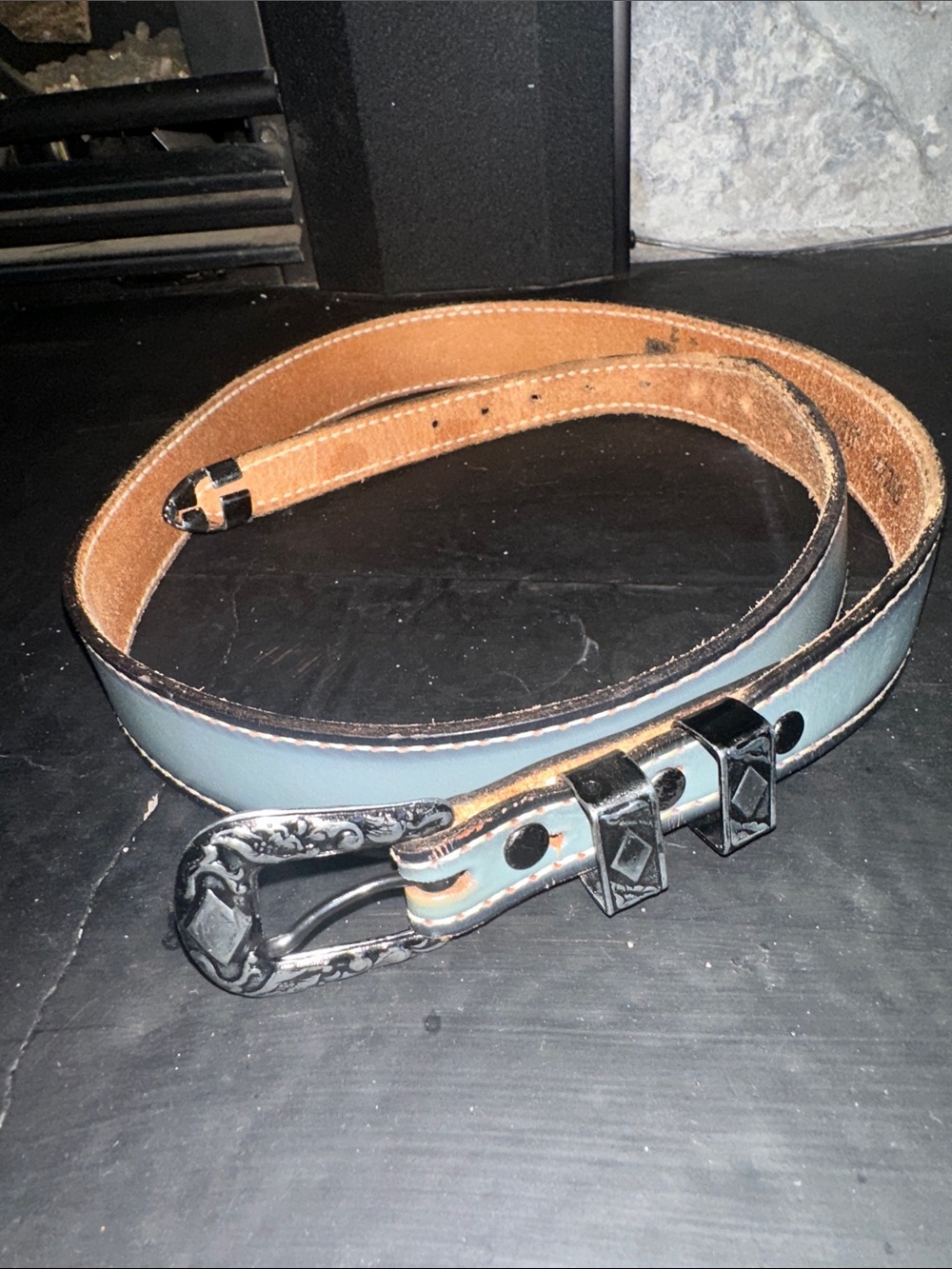Western Cowhide Leather Belt